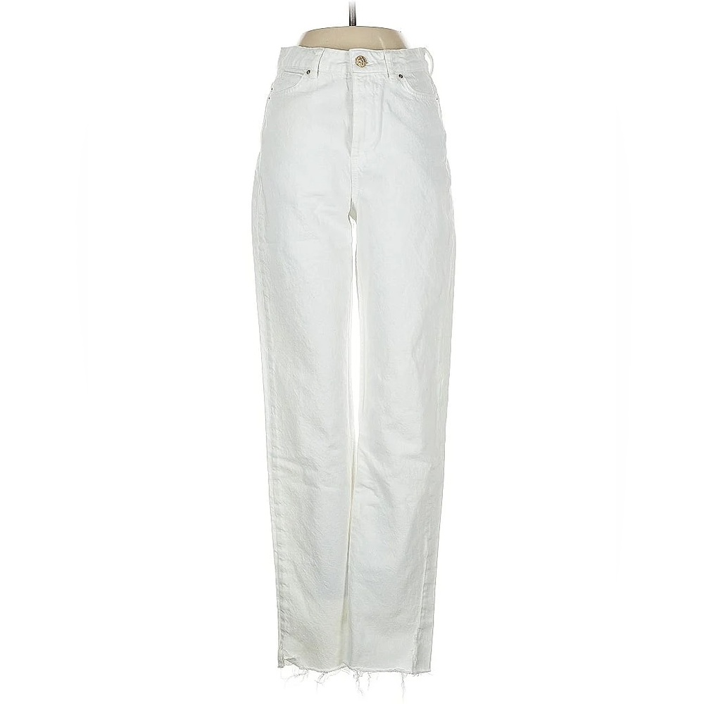 Zara white wide leg jeans